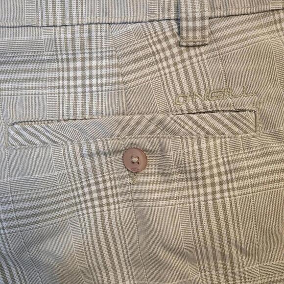 O'NEILL Men’s Green White Plaid Shorts Relaxed Fit Casual Outdoor Summer Size 36 - Picture 5 of 9